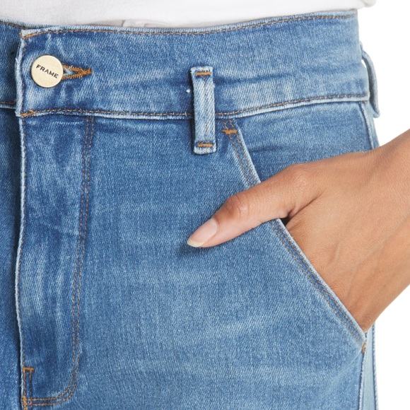 Frame Le Slender Straight Leg Jeans trouser-like silhouette stretch Size 30 NWOT - Picture 3 of 10